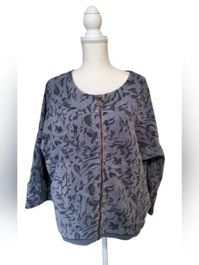 XCVI Gray Printed Lightweight Jacket